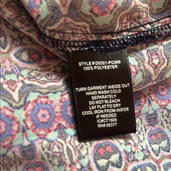 Sanctuary Blue Red A-Line Midi Skirt High-Low Casual - Picture 7 of 8